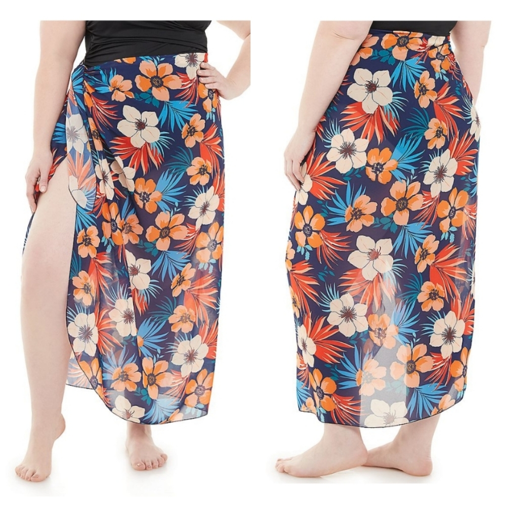 👀50% OFF🌞🩱🏖 NWT‼️ Beach Scene brand Side-tie Sarong Cover-up